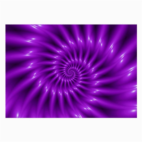 Glossy Bright Purple Fractal Spiral  Large Glasses Cloth from ArtsNow.com Front