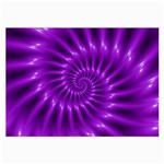 Glossy Bright Purple Fractal Spiral  Large Glasses Cloth