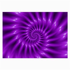 Glossy Bright Purple Fractal Spiral  Large Glasses Cloth (2 Sides) from ArtsNow.com Front