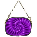 Glossy Bright Purple Fractal Spiral  Chain Purse (One Side)