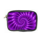 Glossy Bright Purple Fractal Spiral  Coin Purse