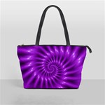 Glossy Bright Purple Fractal Spiral  Classic Shoulder Handbag