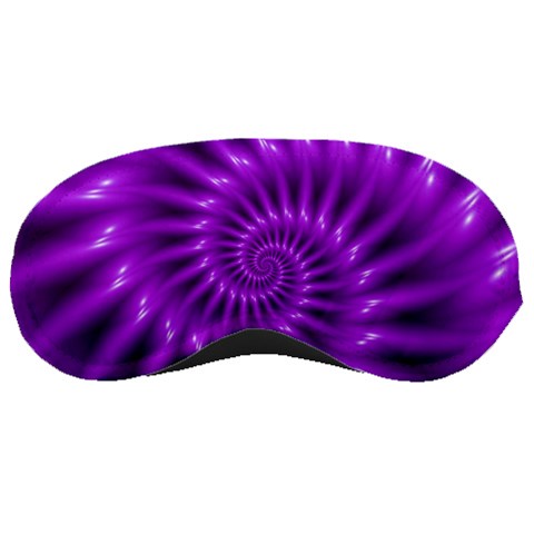 Glossy Bright Purple Fractal Spiral  Sleeping Mask from ArtsNow.com Front