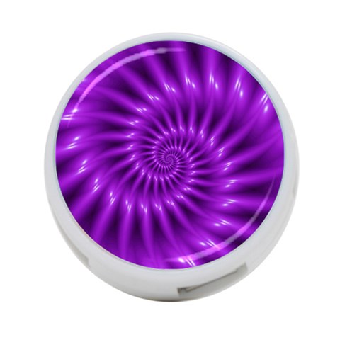 Glossy Bright Purple Fractal Spiral  4 Front