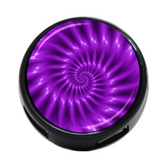 Glossy Bright Purple Fractal Spiral  4 Front