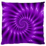 Glossy Bright Purple Fractal Spiral  Large Cushion Case (One Side)