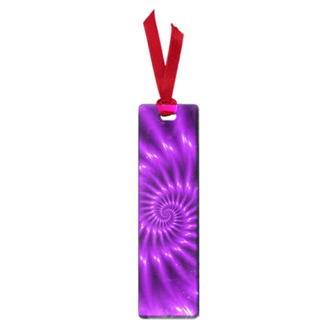 Glossy Bright Purple Fractal Spiral  Small Book Mark from ArtsNow.com Front