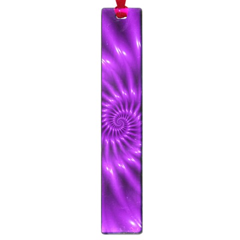 Glossy Bright Purple Fractal Spiral  Large Book Mark from ArtsNow.com Front