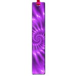 Glossy Bright Purple Fractal Spiral  Large Book Mark