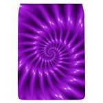 Glossy Bright Purple Fractal Spiral  Removable Flap Cover (L)