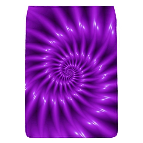 Glossy Bright Purple Fractal Spiral  Removable Flap Cover (S) from ArtsNow.com Front