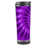 Glossy Bright Purple Fractal Spiral  Travel Tumbler