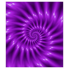 Glossy Bright Purple Fractal Spiral  Drawstring Pouch (Small) from ArtsNow.com Front