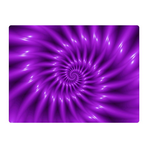 Glossy Bright Purple Fractal Spiral  Double Sided Flano Blanket (Mini) from ArtsNow.com 35 x27  Blanket Front