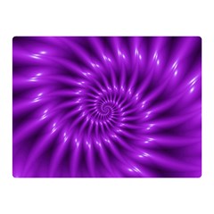 Glossy Bright Purple Fractal Spiral  Double Sided Flano Blanket (Mini) from ArtsNow.com 35 x27  Blanket Front