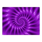 Glossy Bright Purple Fractal Spiral  Double Sided Flano Blanket (Mini)