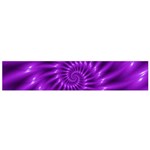 Glossy Bright Purple Fractal Spiral  Flano Scarf (Small)