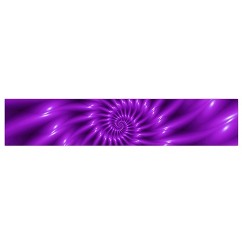 Glossy Bright Purple Fractal Spiral  Flano Scarf (Small) from ArtsNow.com Back