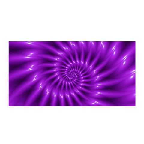 Glossy Bright Purple Fractal Spiral  Satin Wrap from ArtsNow.com Front