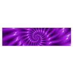 Glossy Bright Purple Fractal Spiral  Satin Scarf (Oblong)