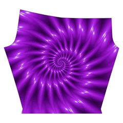 Glossy Bright Purple Fractal Spiral  Yoga Cropped Leggings from ArtsNow.com Right