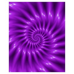 Glossy Bright Purple Fractal Spiral  Drawstring Pouch (XL) from ArtsNow.com Front