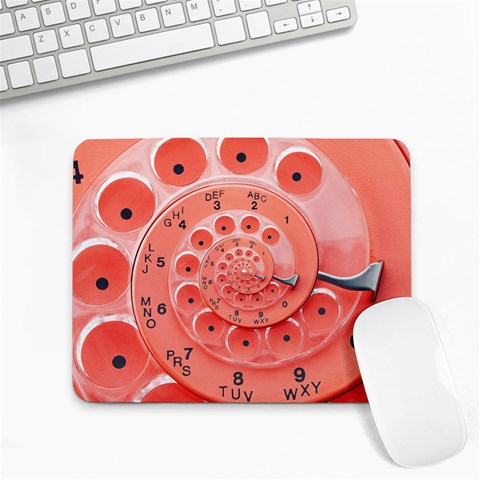 Apircot Orange Vintage Retro Rotary Dial Spiral Droste  Small Mousepad from ArtsNow.com Front