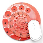 Apircot Orange Vintage Retro Rotary Dial Spiral Droste  Round Mousepad