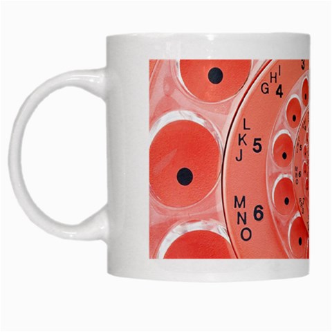 Apircot Orange Vintage Retro Rotary Dial Spiral Droste  White Mug from ArtsNow.com Left