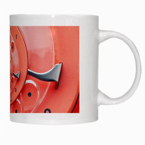 Apircot Orange Vintage Retro Rotary Dial Spiral Droste  White Mug from ArtsNow.com Right