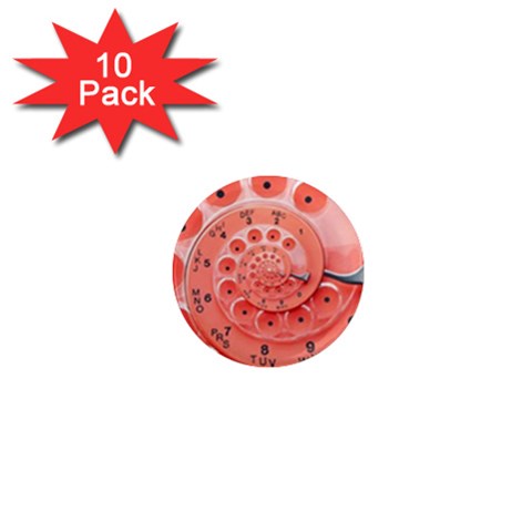 Apircot Orange Vintage Retro Rotary Dial Spiral Droste  1  Mini Magnet (10 pack)  from ArtsNow.com Front