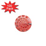 Apircot Orange Vintage Retro Rotary Dial Spiral Droste  1  Mini Magnet (100 pack) 