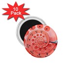 Apircot Orange Vintage Retro Rotary Dial Spiral Droste  1.75  Magnet (10 pack) 