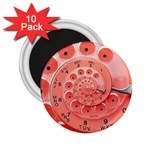 Apircot Orange Vintage Retro Rotary Dial Spiral Droste  2.25  Magnet (10 pack)