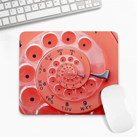 Apircot Orange Vintage Retro Rotary Dial Spiral Droste  Large Mousepad from ArtsNow.com Front