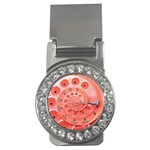 Apircot Orange Vintage Retro Rotary Dial Spiral Droste  Money Clip (CZ)