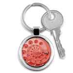 Apircot Orange Vintage Retro Rotary Dial Spiral Droste  Key Chain (Round)