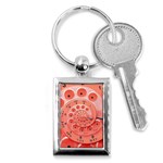 Apircot Orange Vintage Retro Rotary Dial Spiral Droste  Key Chain (Rectangle)