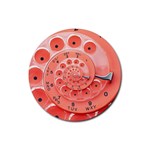 Apircot Orange Vintage Retro Rotary Dial Spiral Droste  Rubber Coaster (Round)