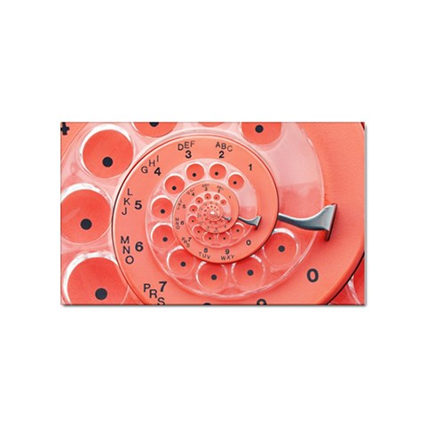 Apircot Orange Vintage Retro Rotary Dial Spiral Droste  Sticker (Rectangular) from ArtsNow.com Front