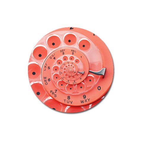 Apircot Orange Vintage Retro Rotary Dial Spiral Droste  Magnet 3  (Round) from ArtsNow.com Front