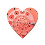 Apircot Orange Vintage Retro Rotary Dial Spiral Droste  Magnet (Heart)