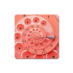 Apircot Orange Vintage Retro Rotary Dial Spiral Droste  Magnet (Square)