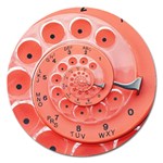 Apircot Orange Vintage Retro Rotary Dial Spiral Droste  Magnet 5  (Round)