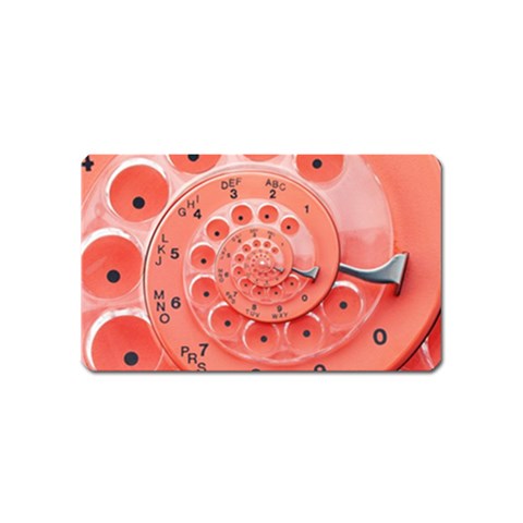 Apircot Orange Vintage Retro Rotary Dial Spiral Droste  Magnet (Name Card) from ArtsNow.com Front