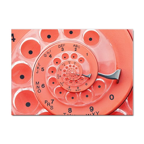 Apircot Orange Vintage Retro Rotary Dial Spiral Droste  Sticker A4 (100 pack) from ArtsNow.com Front