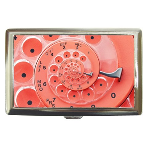 Apircot Orange Vintage Retro Rotary Dial Spiral Droste  Cigarette Money Case from ArtsNow.com Front