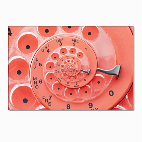 Apircot Orange Vintage Retro Rotary Dial Spiral Droste  Postcard 4 x 6  (Pkg of 10) from ArtsNow.com Front