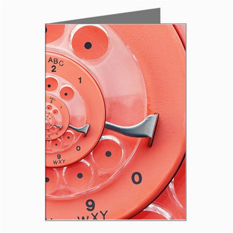 Apircot Orange Vintage Retro Rotary Dial Spiral Droste  Greeting Card from ArtsNow.com Left