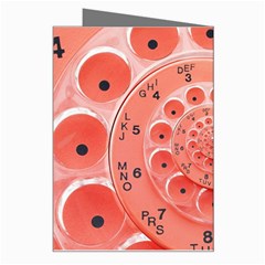 Apircot Orange Vintage Retro Rotary Dial Spiral Droste  Greeting Card from ArtsNow.com Right